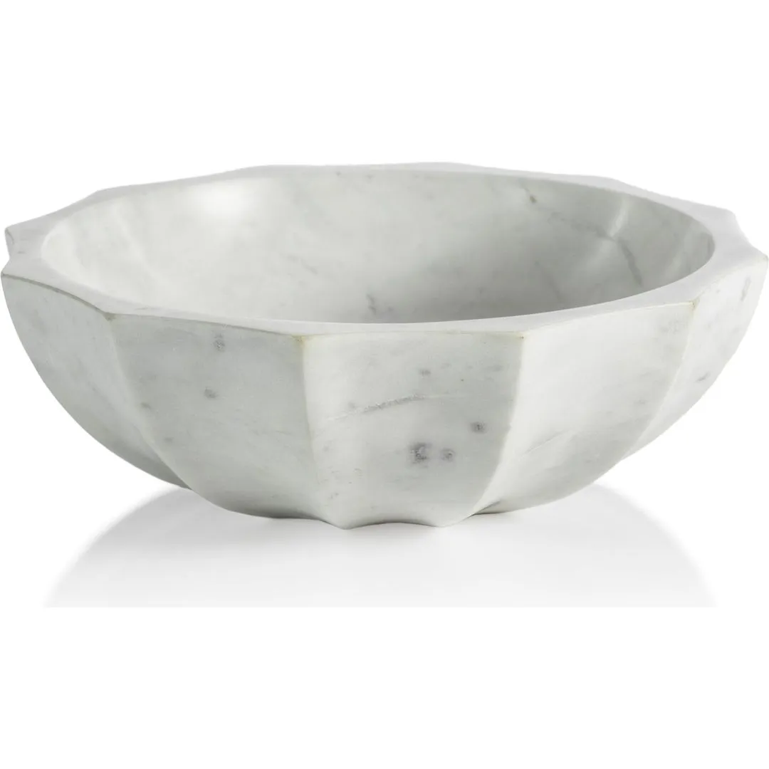 Fulham Scalloped Marble Bowl