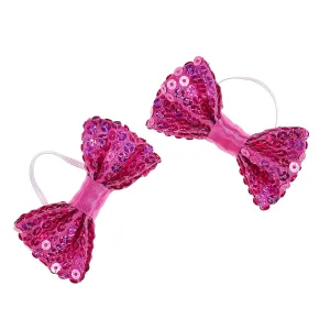 Fuschia Sparkle Bows - 2 pack