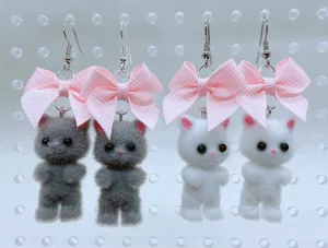 Fuzzy Kitty Earrings (2 Colors)