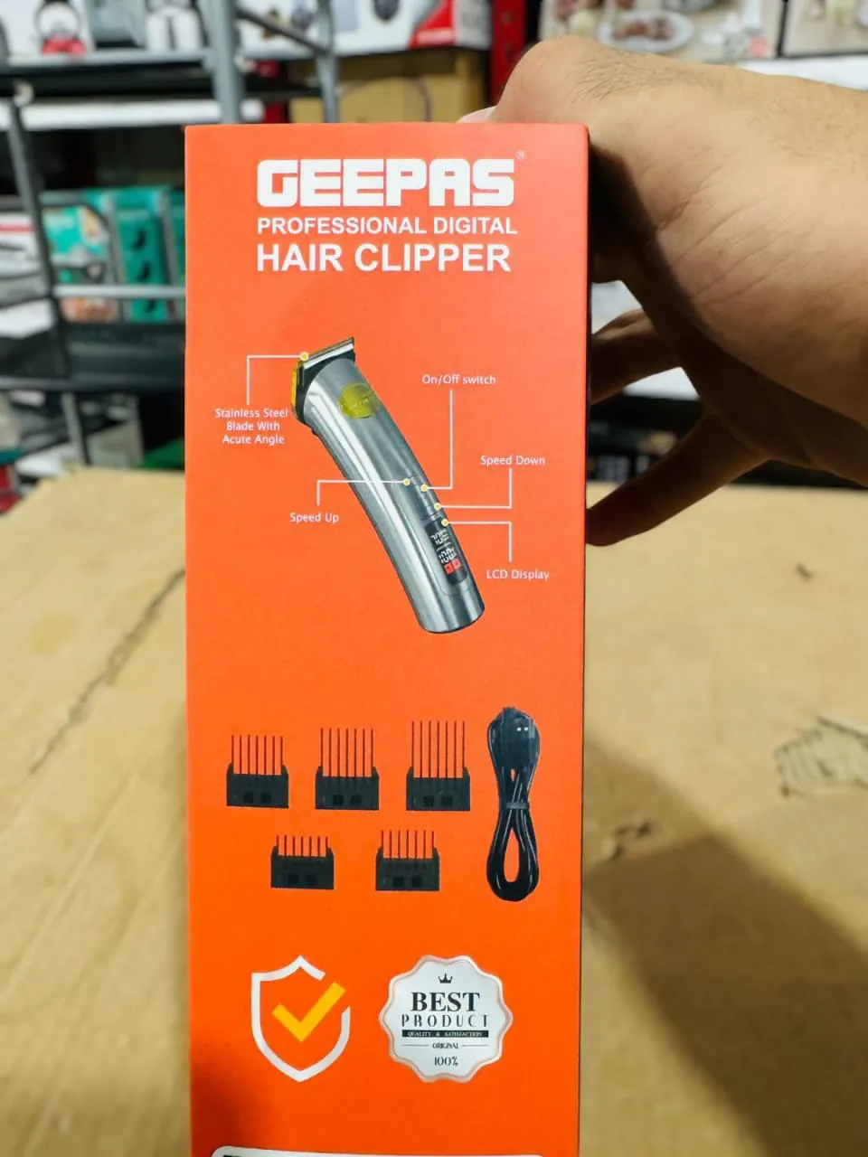 GEEPAS Professional Digital Hair Clipper-56031