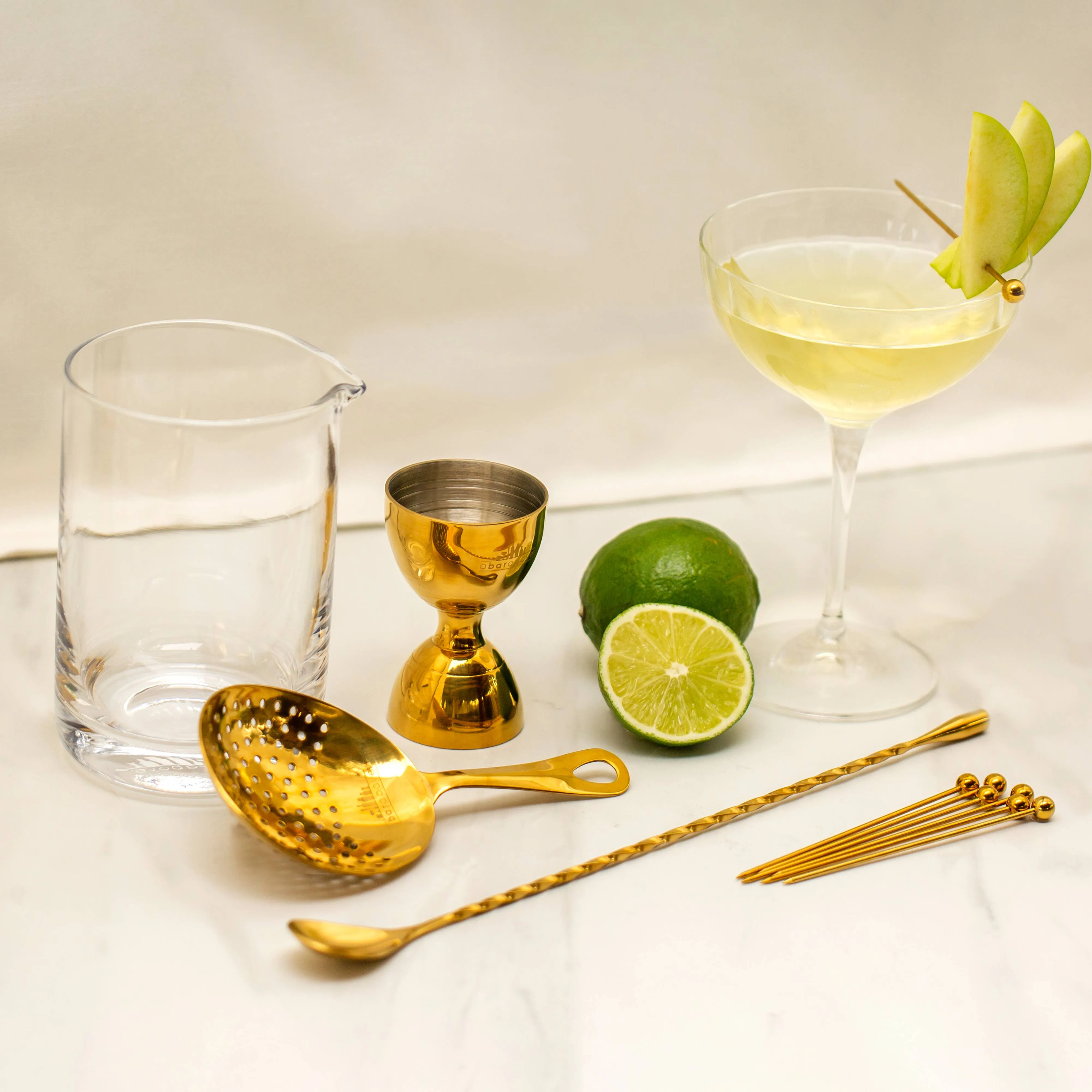 Gift Box Set Gold Stirred Cocktail  10 Piece