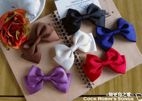 Grosgrain Bow Hair Clip (12 Colors)