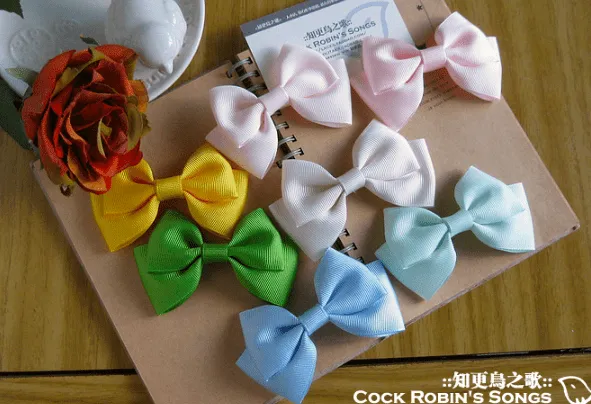 Grosgrain Bow Hair Clip (12 Colors)