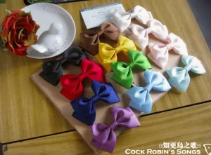 Grosgrain Bow Hair Clip (12 Colors)