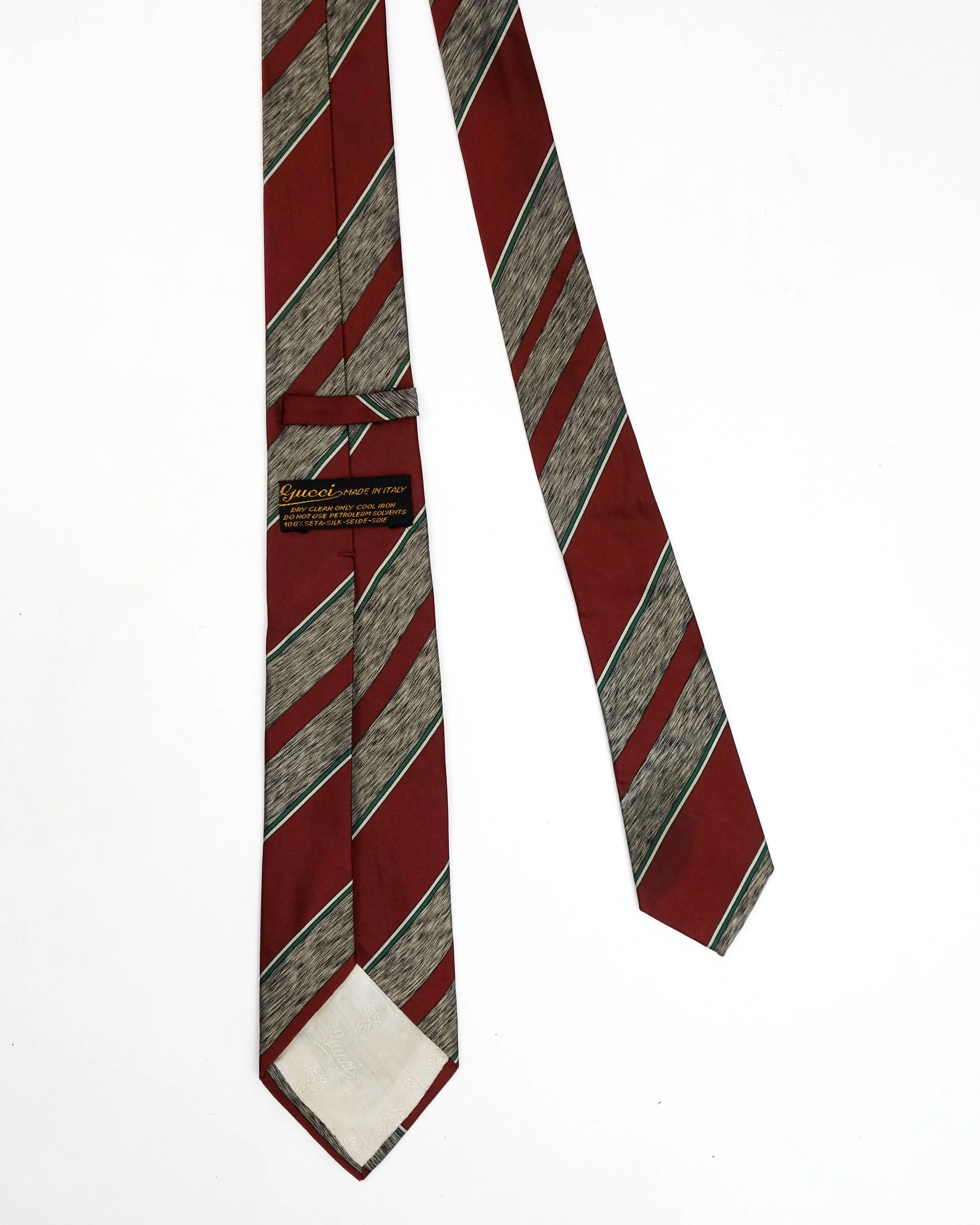 Gucci Striped IVY Style Silk Tie 1990's