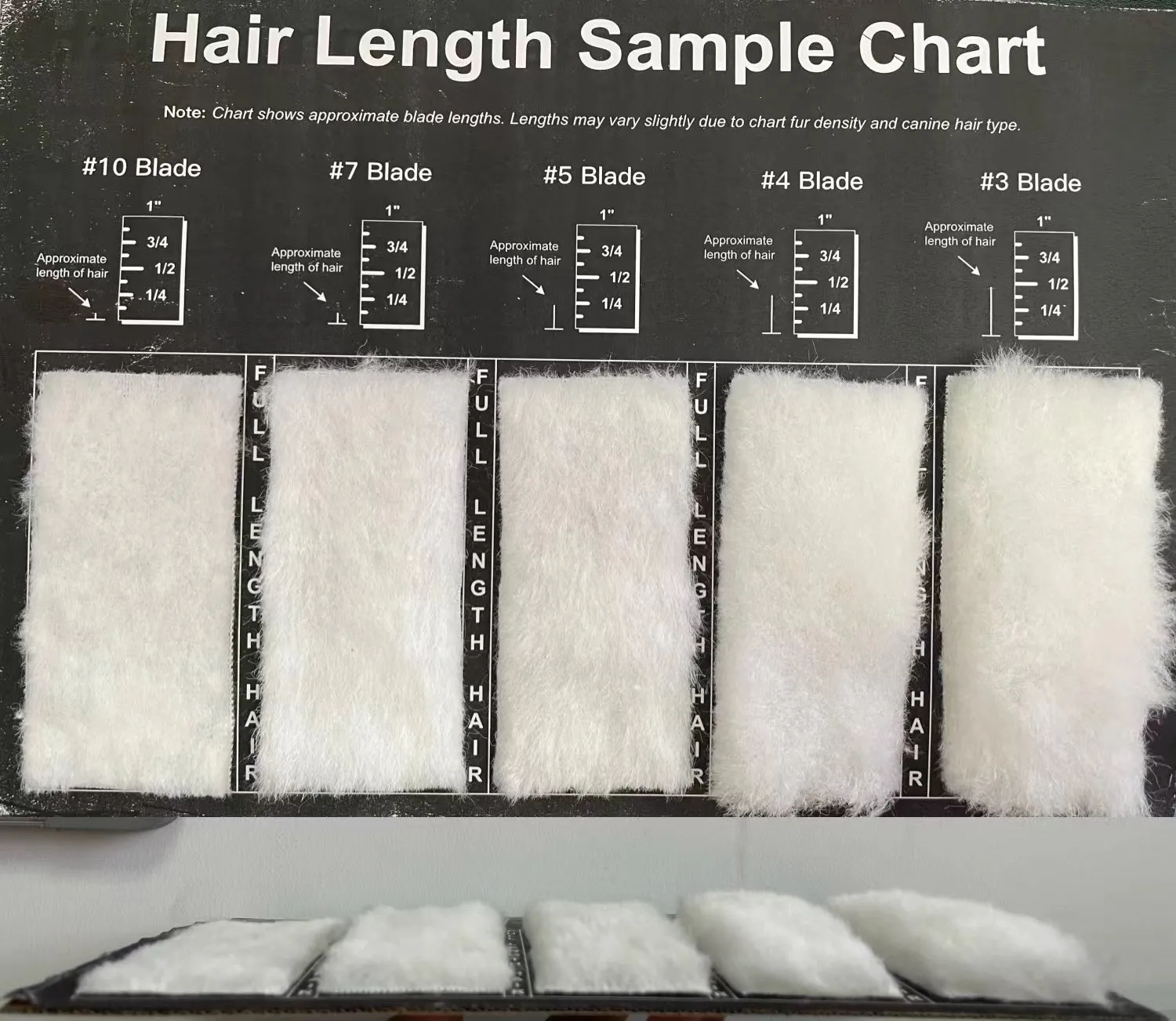 Hair length Chart