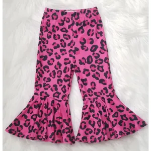 Hot Pink Leopard Bell Bottoms