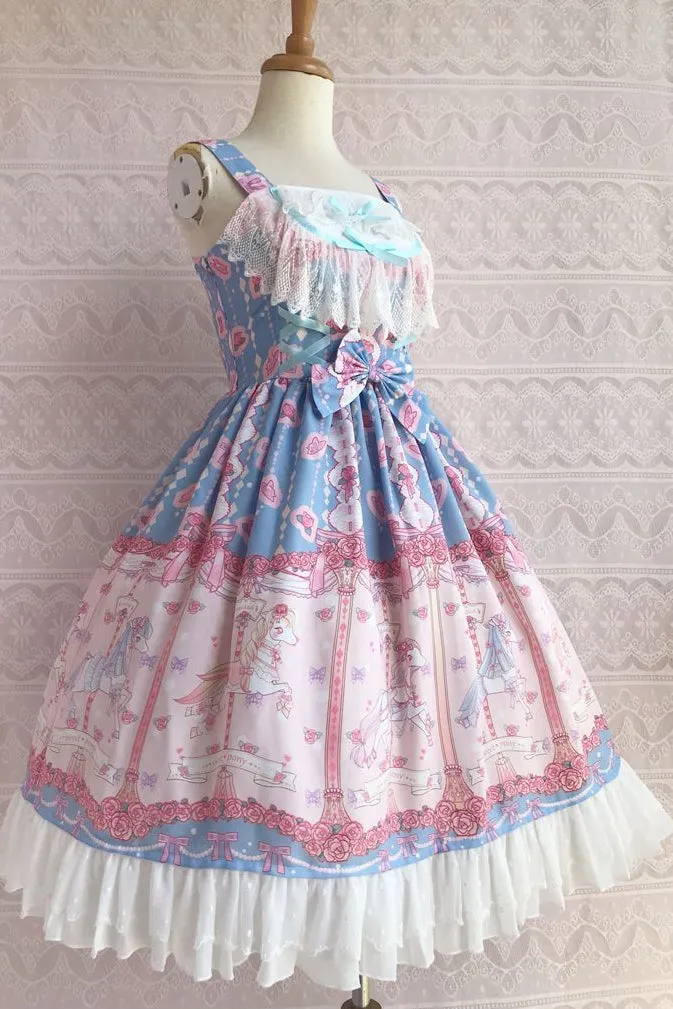 Instant Shipping! Carousel Jumperskirt