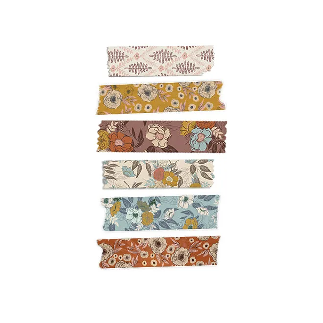 Last Bloom Dark Orange Floral Decorative Washi Tape