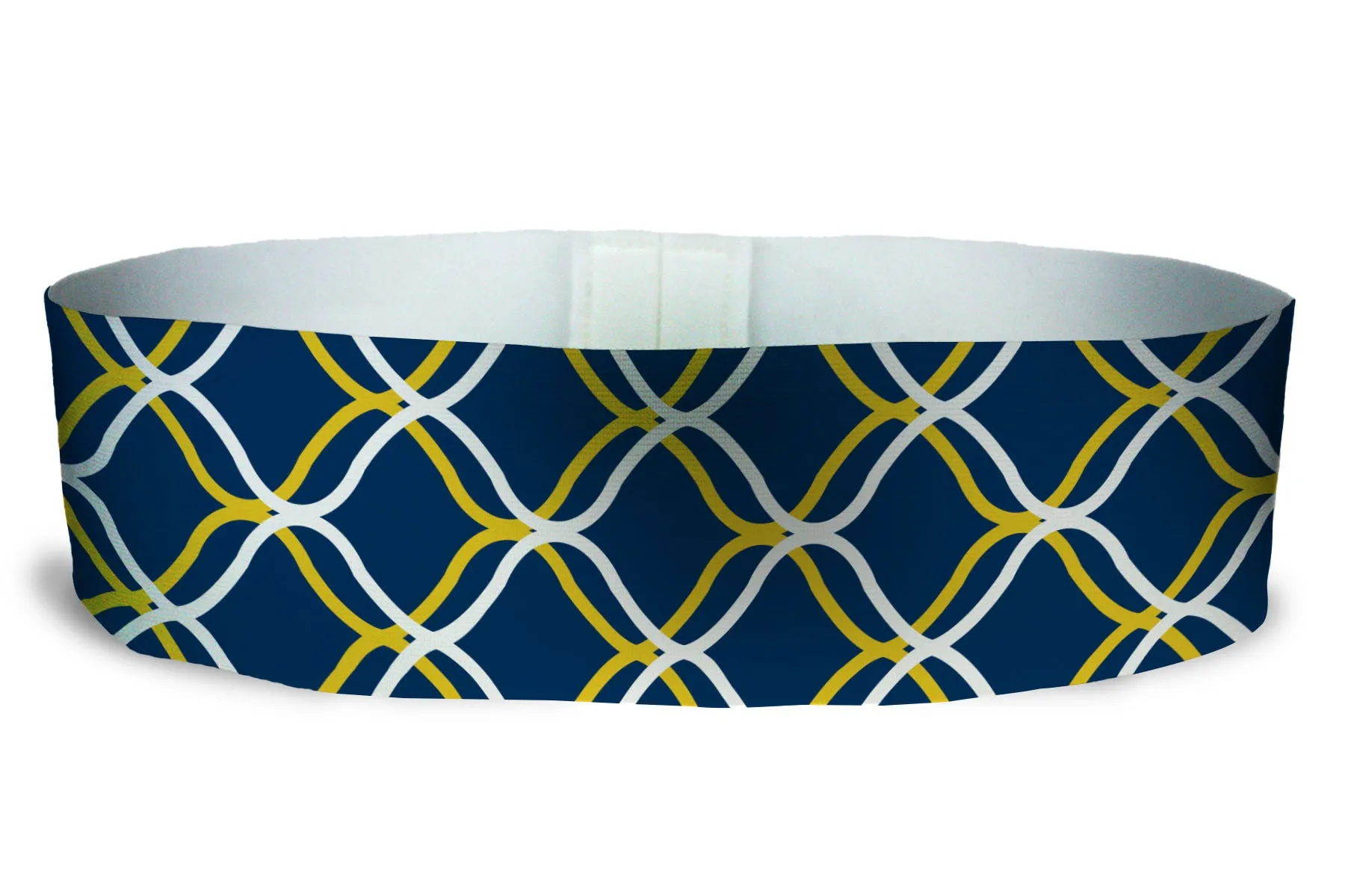 Loopty Loop Lattice Navy Gold