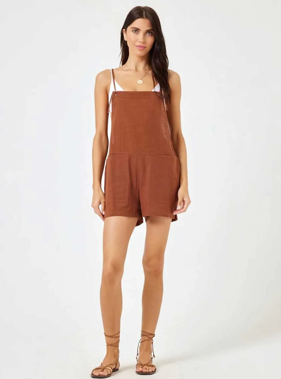 L*Space Women's Indy Loose Fit Romper - Coffee Brown