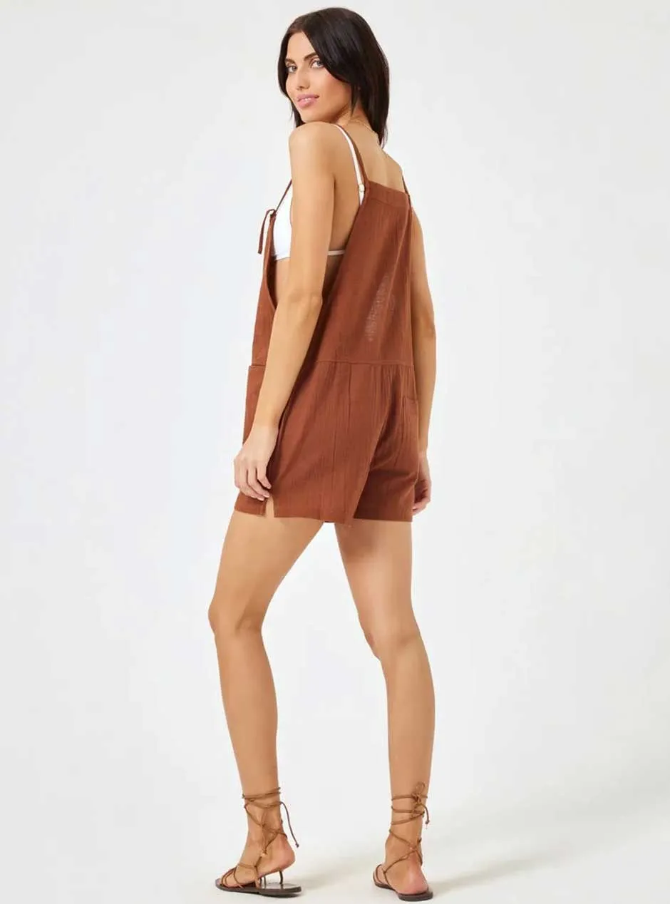 L*Space Women's Indy Loose Fit Romper - Coffee Brown