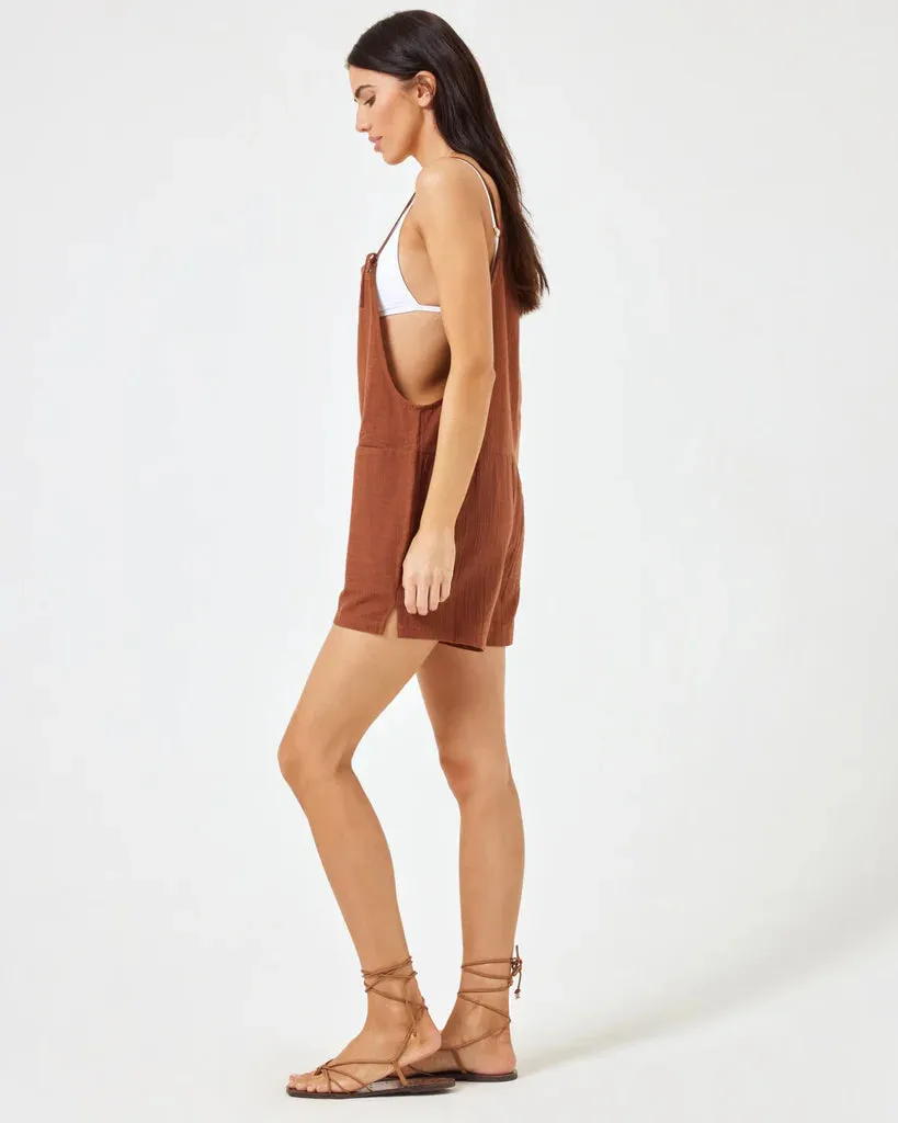 L*Space Women's Indy Loose Fit Romper - Coffee Brown