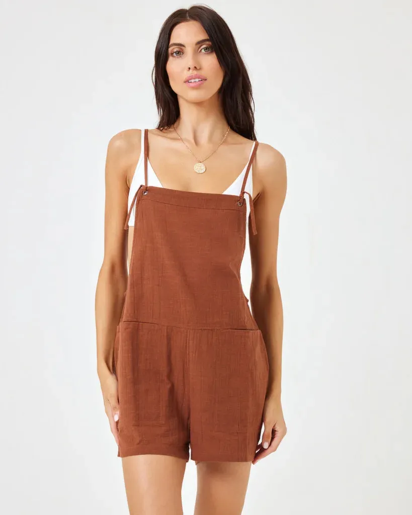 L*Space Women's Indy Loose Fit Romper - Coffee Brown