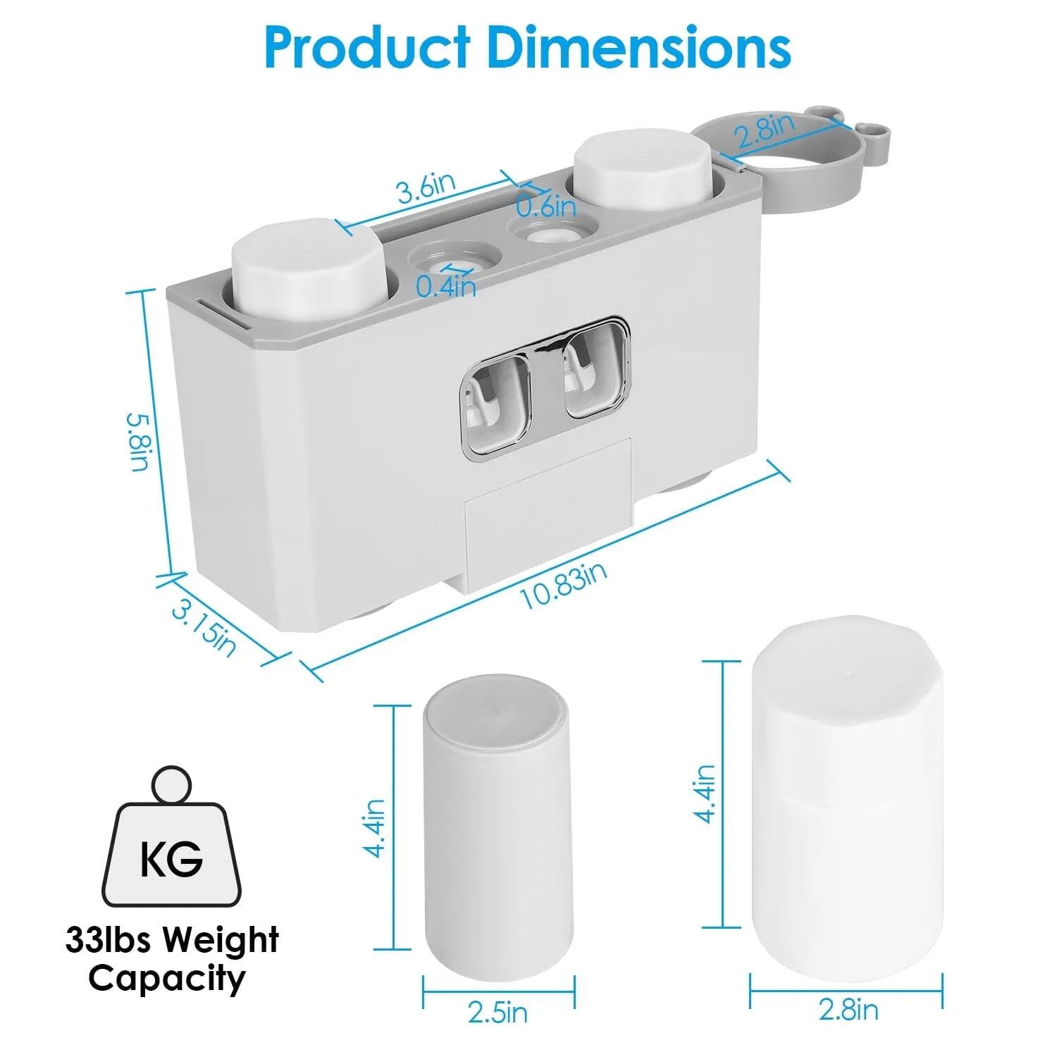 Multifunctional Wall Mount Toothbrush Organizer