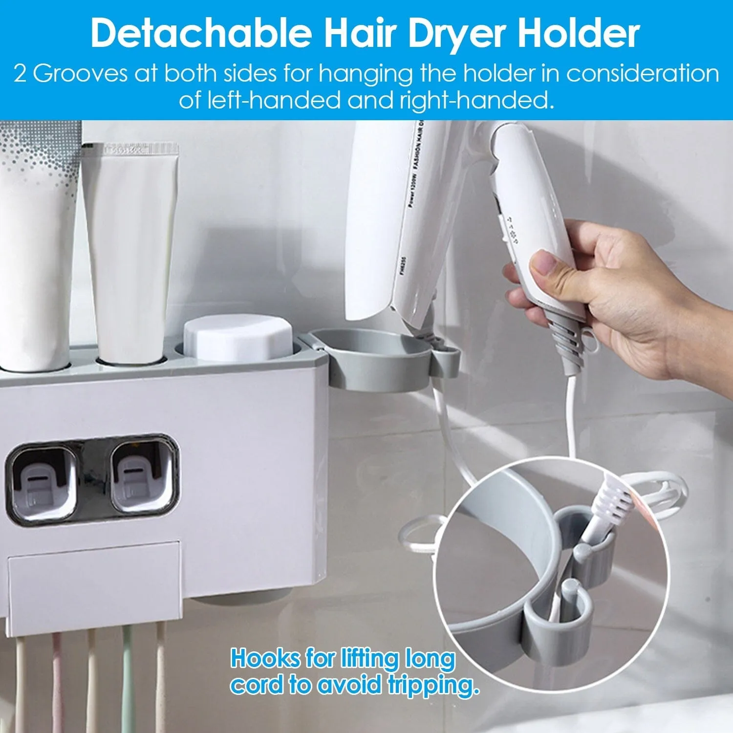 Multifunctional Wall Mount Toothbrush Organizer