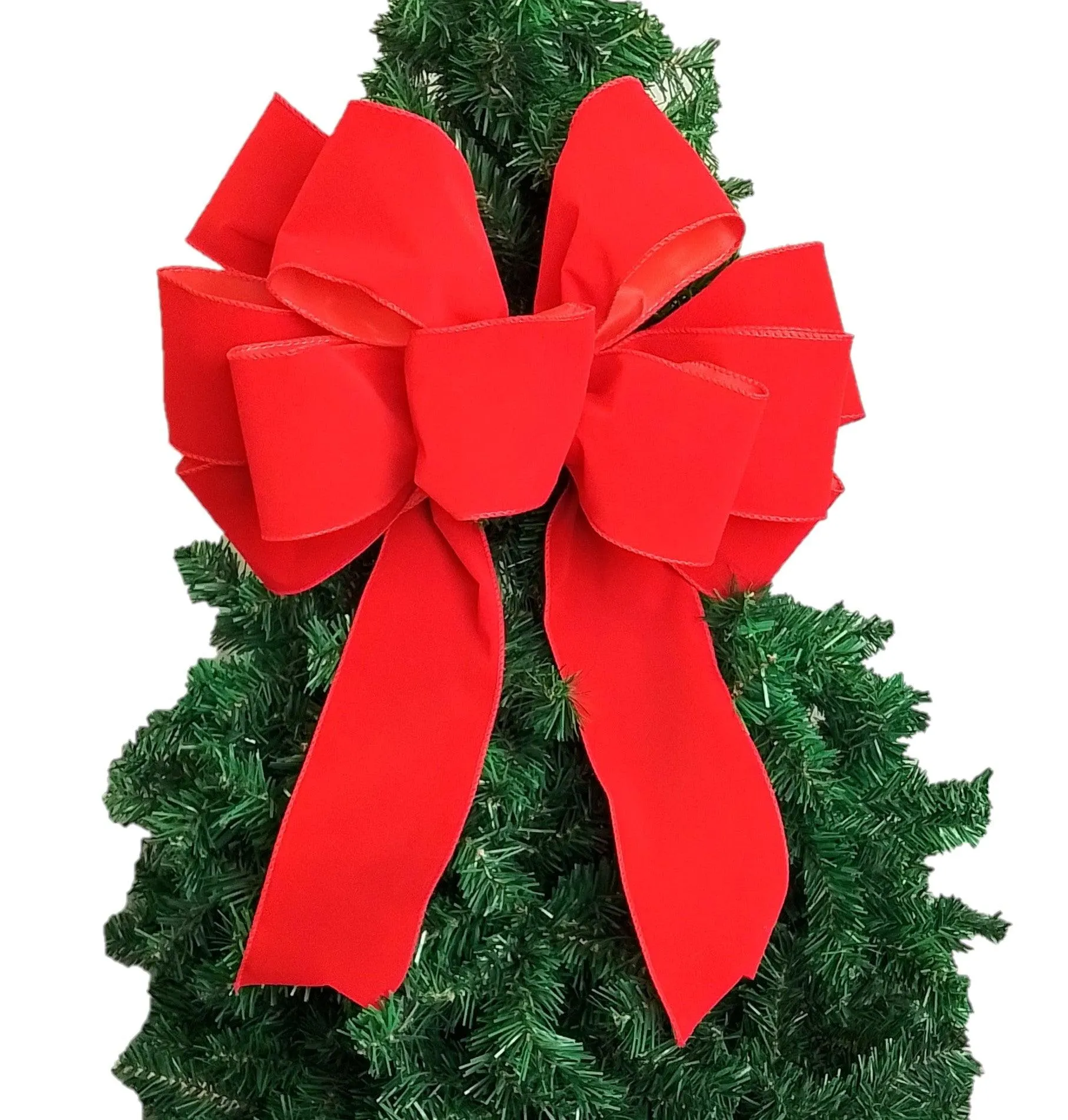 Outdoor Christmas Bow for Fence Posts, Wreaths and More - Garland Window Embellishment - Farmhouse Extra