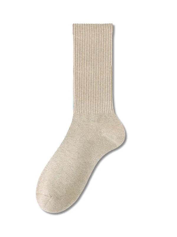 Pleated Solid Color Socks