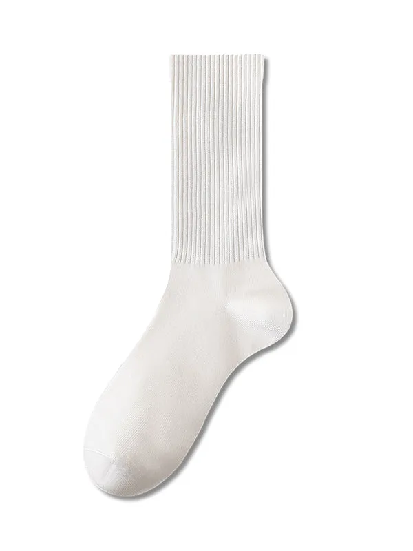 Pleated Solid Color Socks