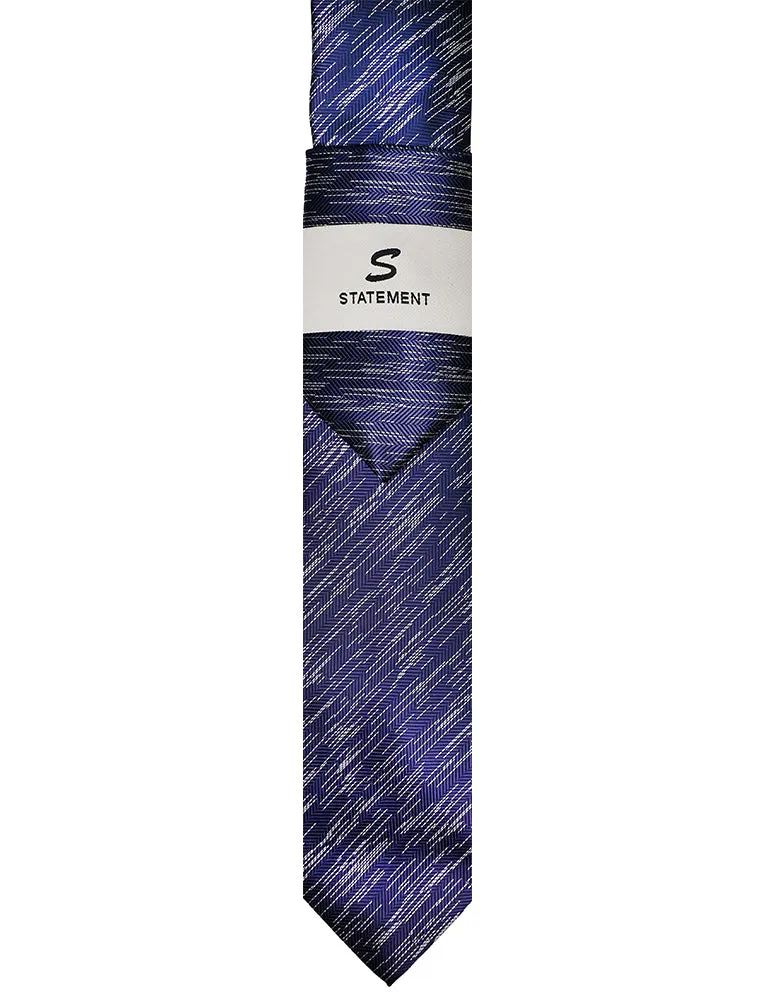 SAPPHIRE PATTERN 2 PC TIE & HANKIE SET