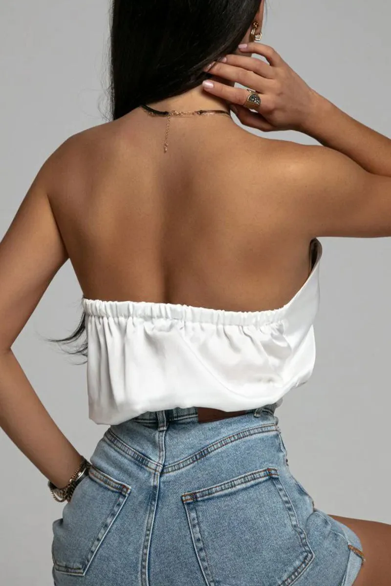 Sexy Solid Backless Halter Tops