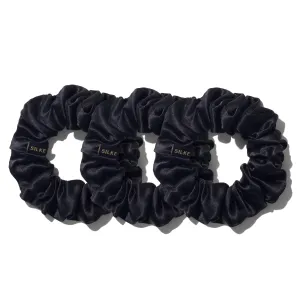 SILKE LARGE SCRUNCHIES - BLACK - Bundle..