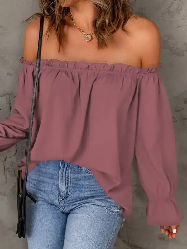 Solid Color Chiffon Shirt