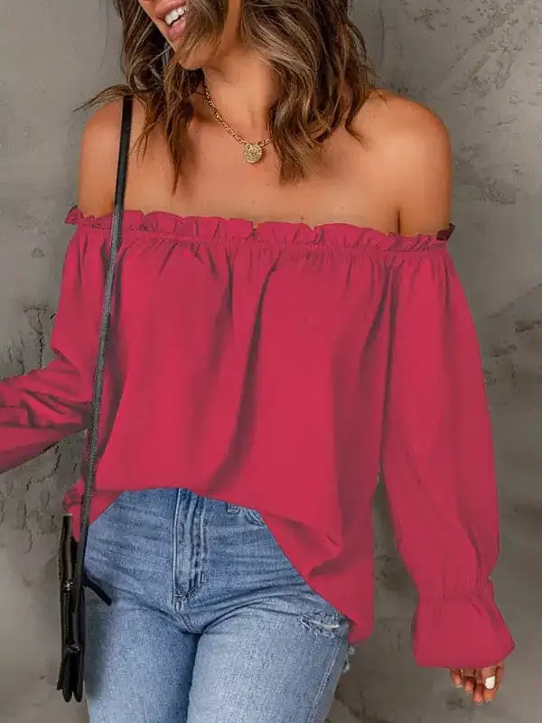 Solid Color Chiffon Shirt