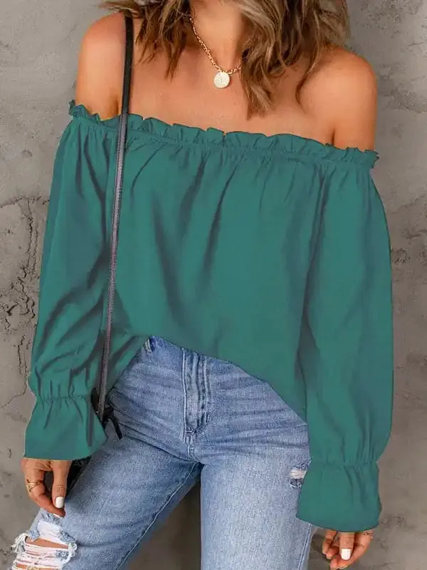 Solid Color Chiffon Shirt