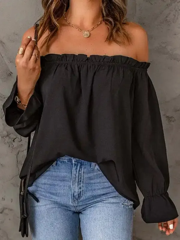 Solid Color Chiffon Shirt