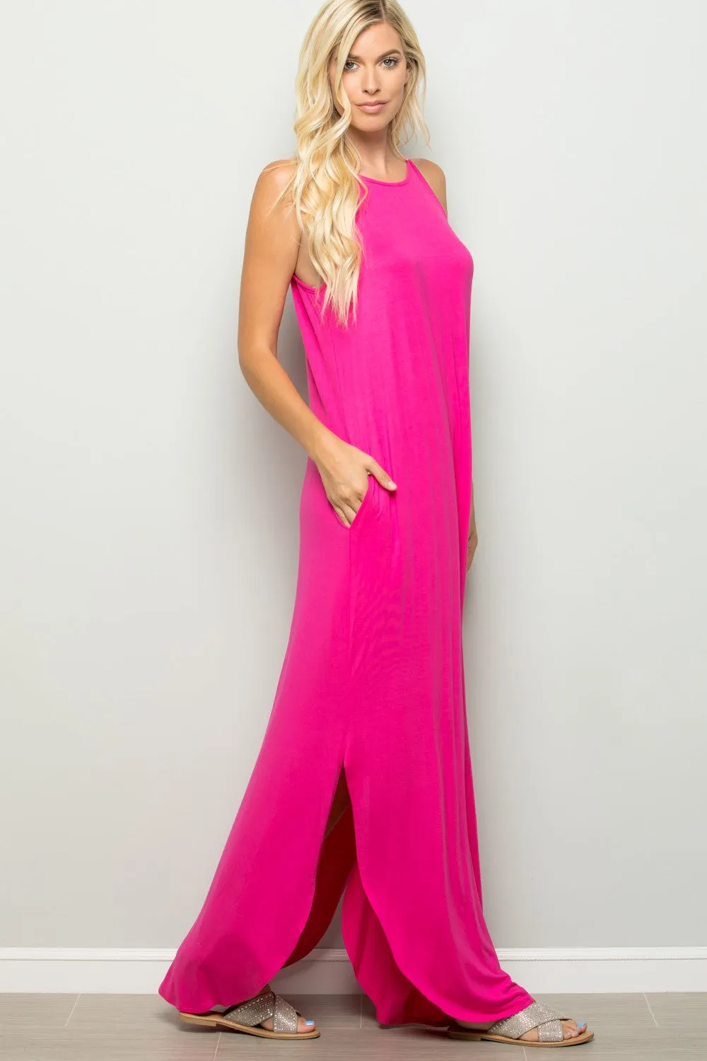 Solid Color Maxi Dress