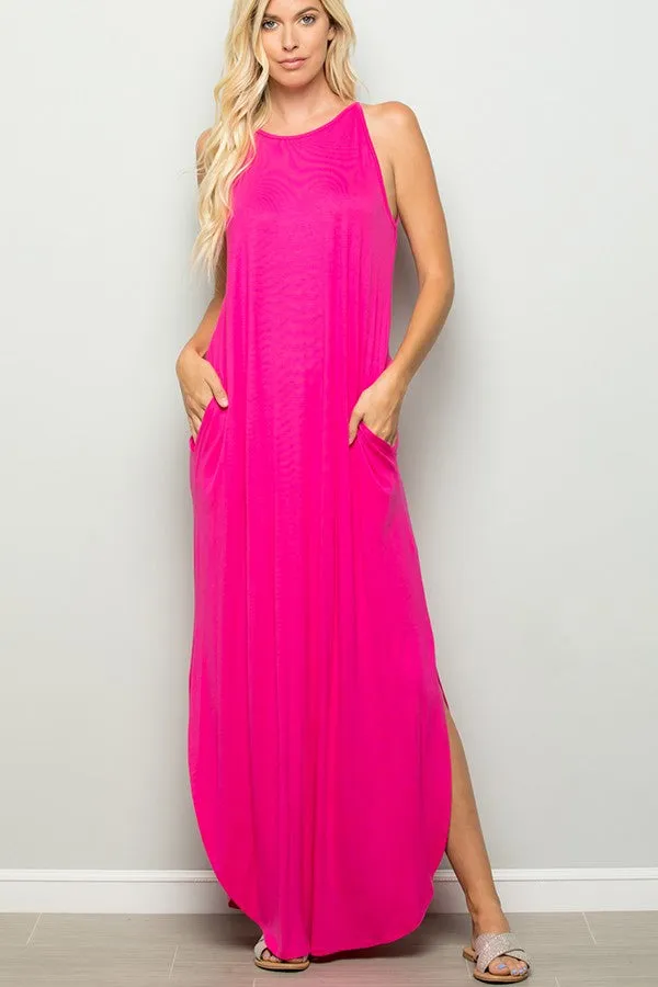 Solid Color Maxi Dress