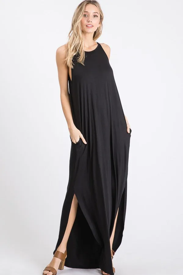 Solid Color Maxi Dress