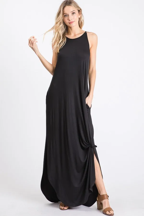 Solid Color Maxi Dress