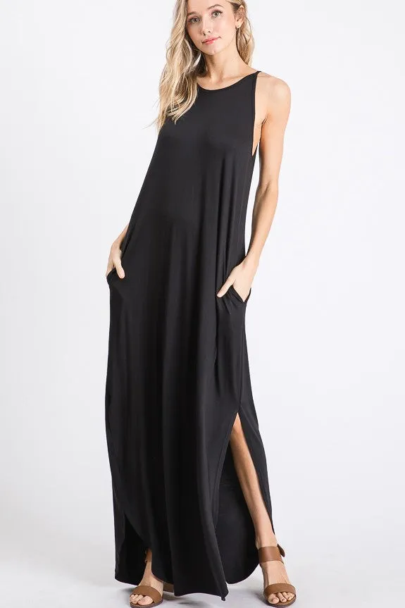 Solid Color Maxi Dress