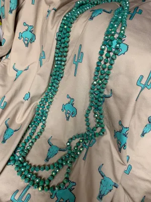 Sparkly Turquoise Layer Loop Necklace