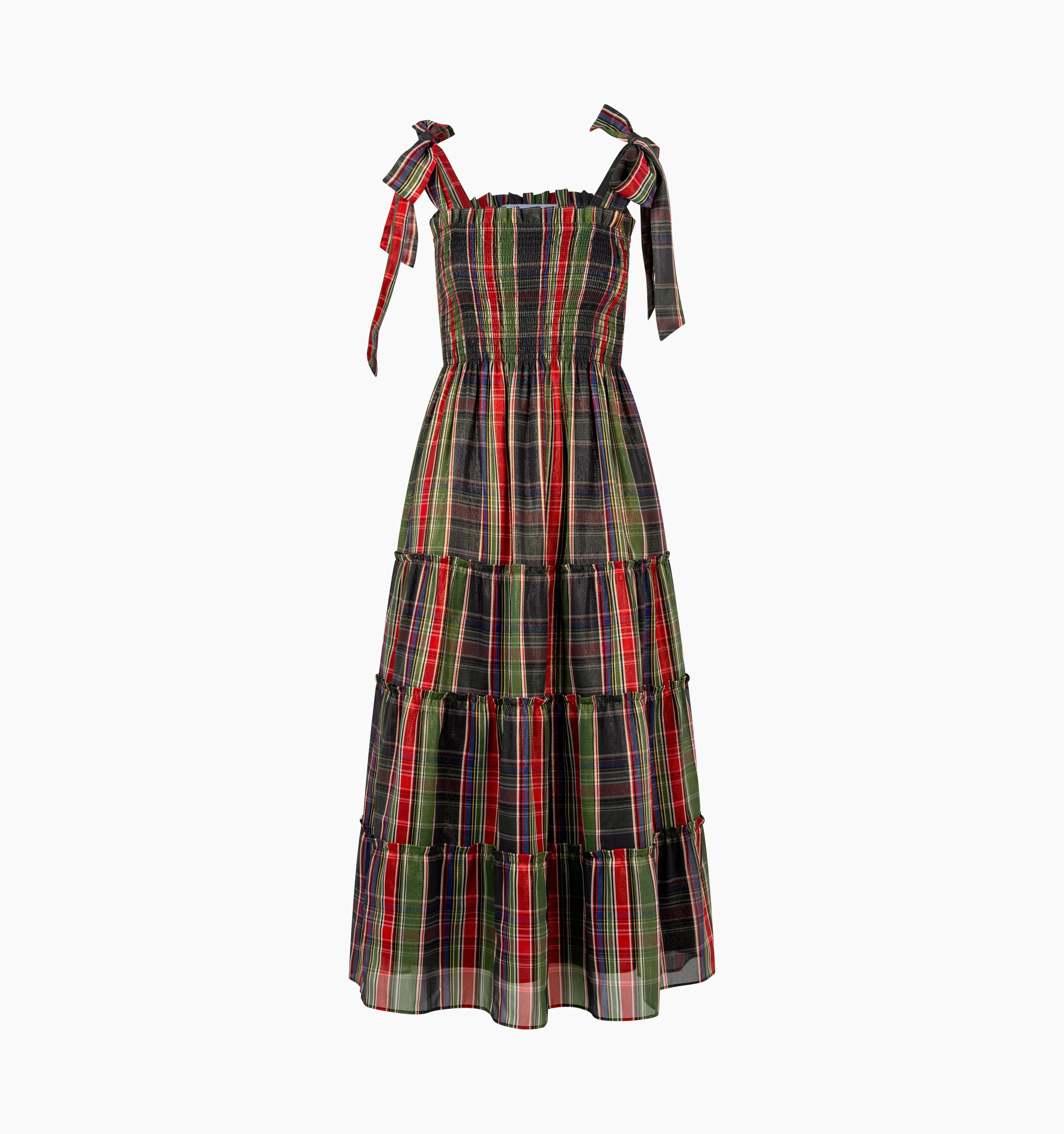 The Ribbon Ellie Nap Dress - Tartan Lamé