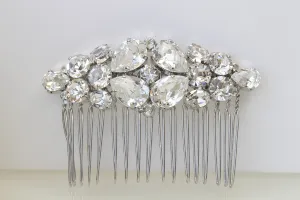 WHITE CRYSTAL HAIR Comb